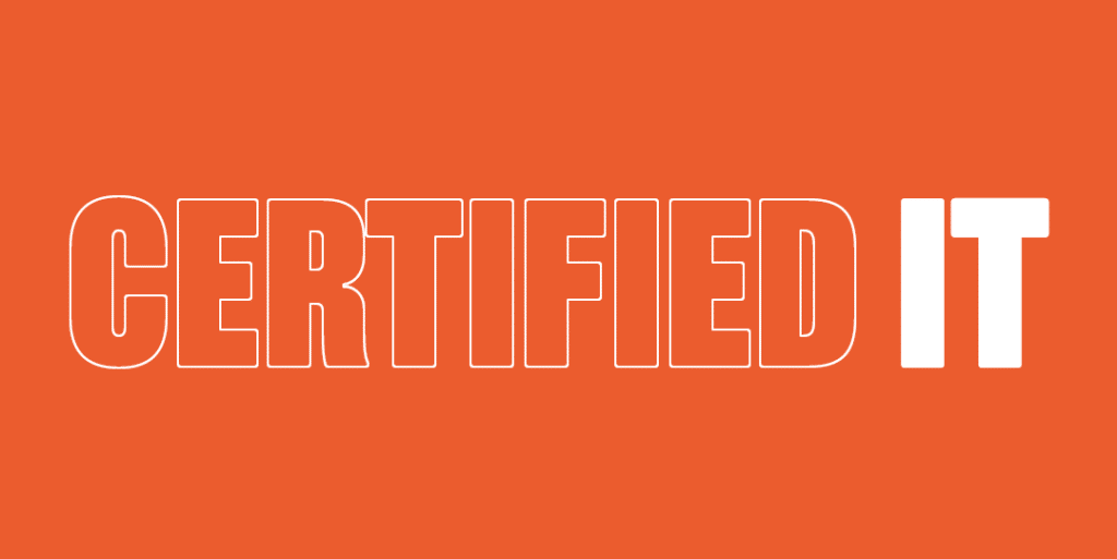 Textgrafik Certified IT